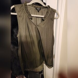 Vera Wang Olive Green Sleeveless Women's Top